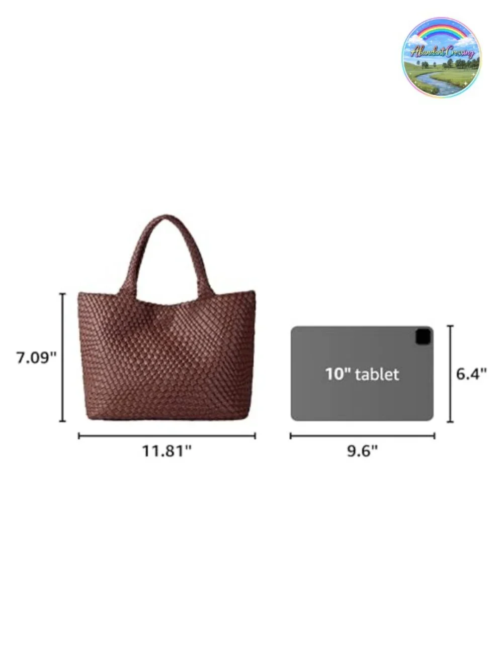 Handwoven Vegan Leather Top Handle Tote Bag for Women